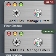 Toolbar icons on Brushed Metal Window